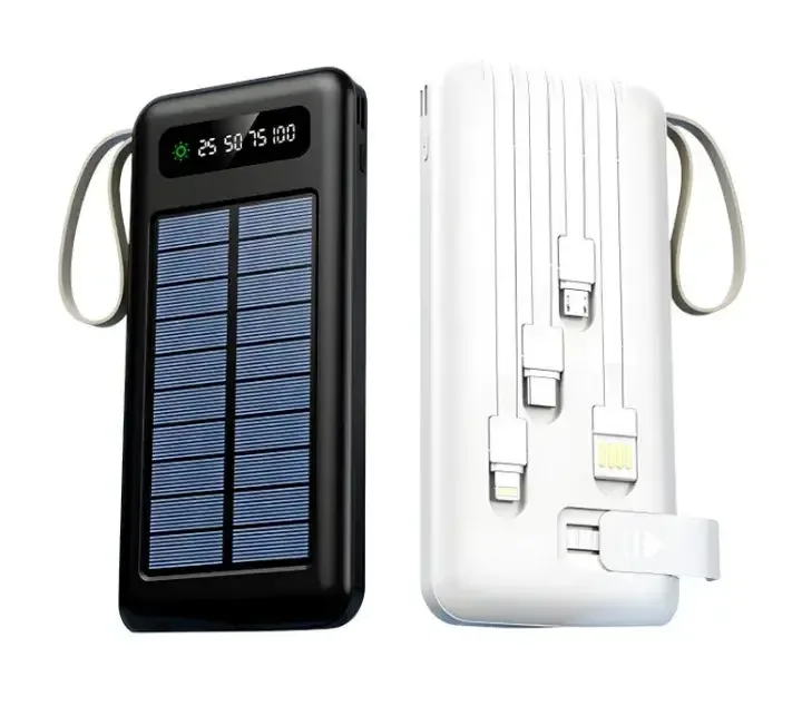 Solar Power Bank 4-in-1 Cable 10000mAh