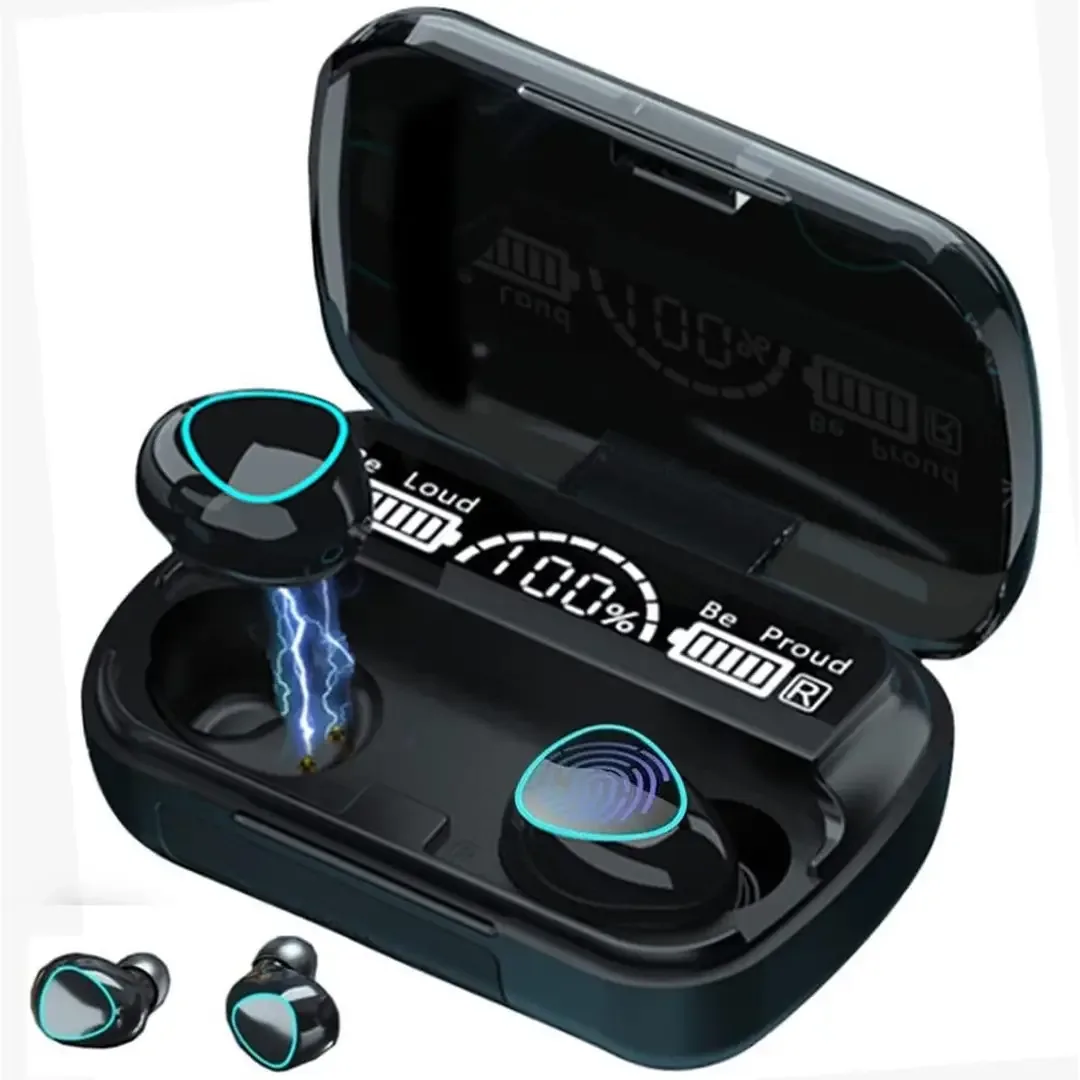 M10 Wireless Bluetooth 5.1 Earbuds with 3500mAh Charging Case