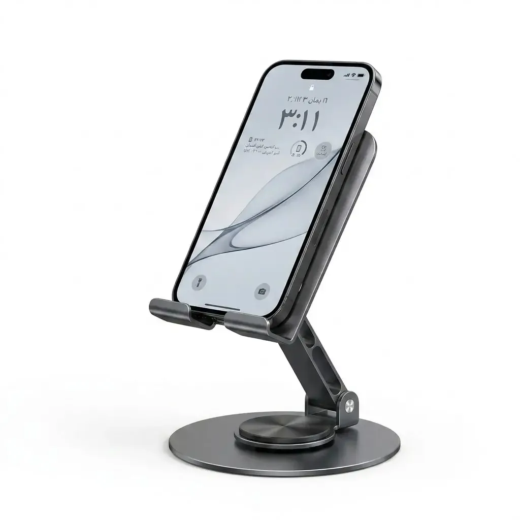 Phone Stand K81 Rotating Metal  – Universal Foldable Desktop Holder